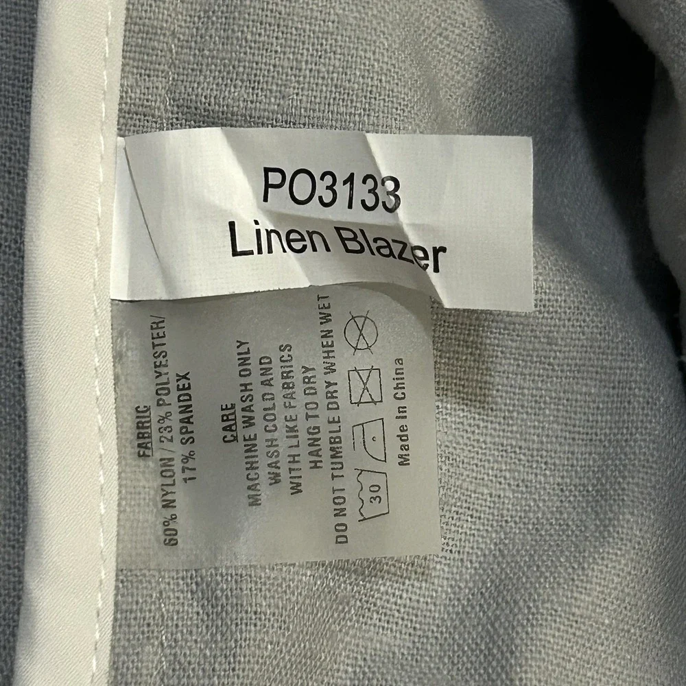 State & Liberty Men's Unstructured Linen Unlined Blazer Slate Gray Sport Coat 44